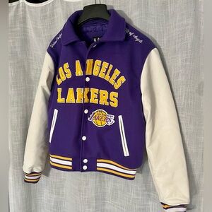 Los Angeles Lakers Varsity Jacket Purple and White